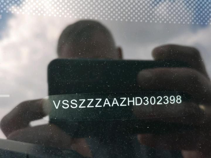 VIN: VSSZZZAAZHD302398 SEAT MII 2017