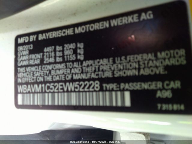 VIN: WBAVM1C52EVW52228 BMW X1 2014
