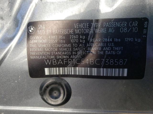 VIN: WBAFR1C54BC738587 BMW 528 I 2011