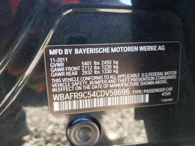 VIN: WBAFR9C54CDV58696 BMW 550 I 2012