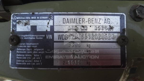 VIN: WDB12305312028624 MERCEDES-BENZ CE 280 1983