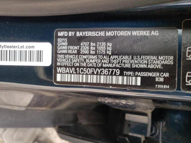 VIN: WBAVL1C50FVY36779 BMW X1 XDRIVE2 2015