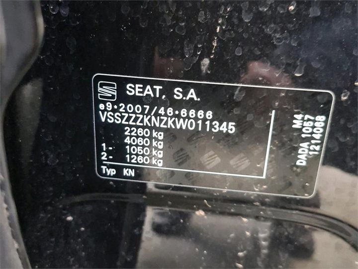 VIN: VSSZZZKNZKW011345 SEAT TARRACCO 2019