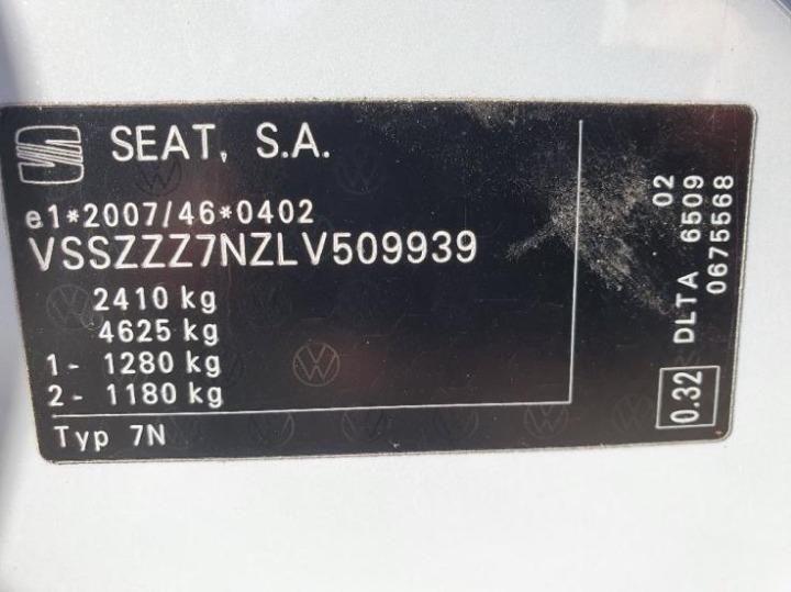 VIN: VSSZZZ7NZLV509939 SEAT ALHAMBRA MPV 2020