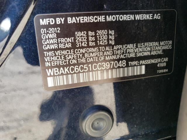 VIN: WBAKC6C51CC397048 BMW 750 XI 2012