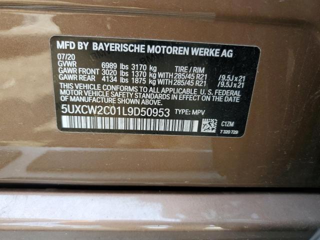 VIN: 5UXCW2C01L9D50953 BMW X7 2020